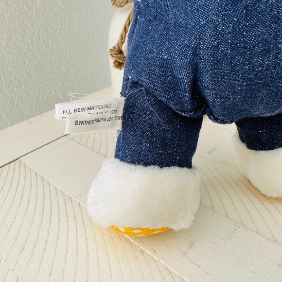 VTG 13" Circus Circus Las Vegas Reno Bunny Rabbit Stuffed Animal Plush Overalls - Picture 5 of 10